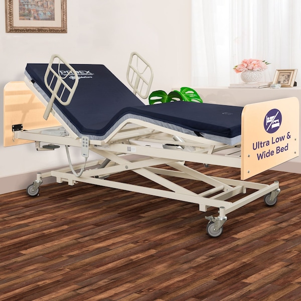 Medacure Ultra Low Hospital Bed, Fully Electric Maple MC-ULB42MP - main